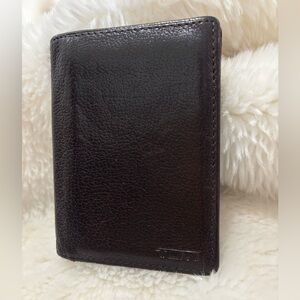 Tumi Dark Brown Leather Card Holder